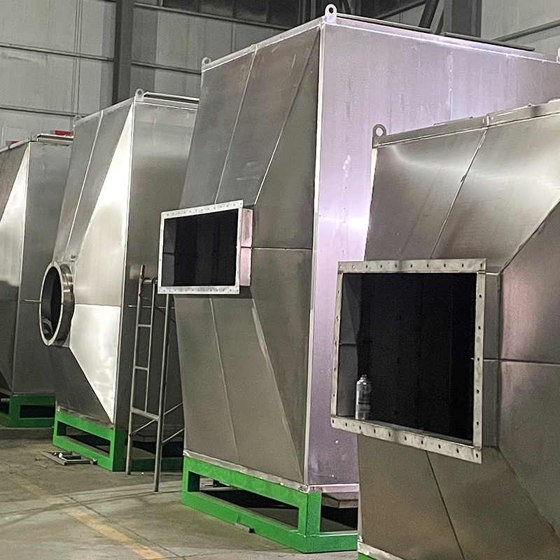 Struktur pemunggahan atas dan pemunggahan sisi Kotak penjerapan karbon teraktif keluli tahan karat 304