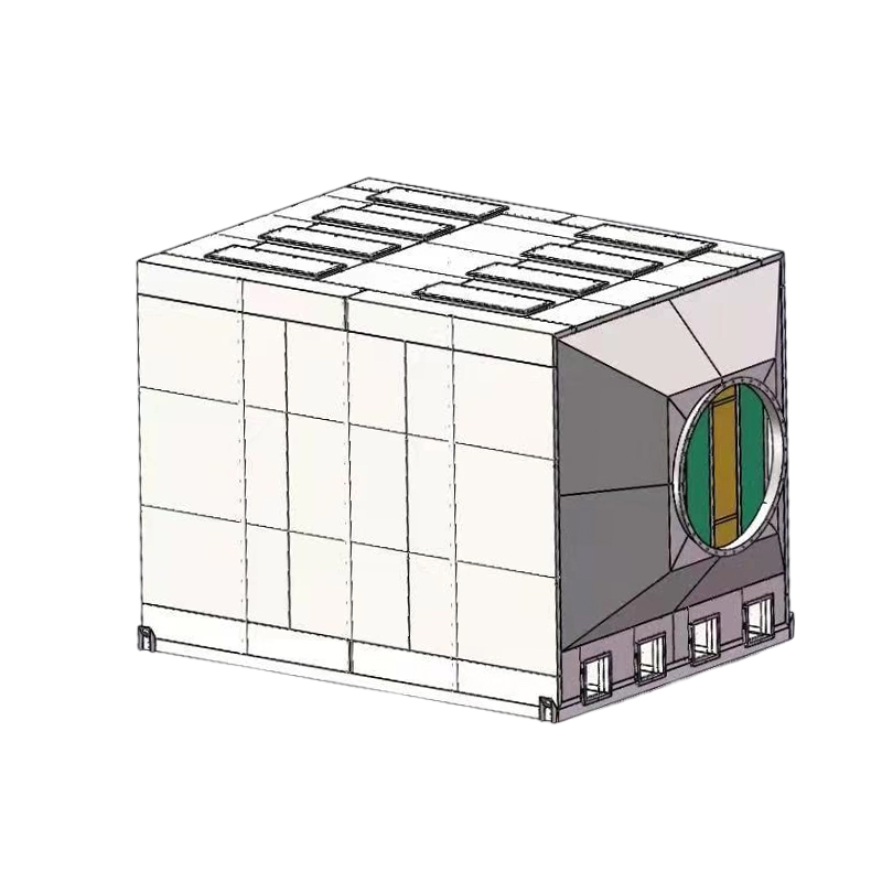 Struktur pemunggahan atas dan pemunggahan sisi Kotak penjerapan karbon teraktif keluli tahan karat 304