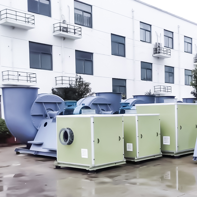 Kipas kotak kalis bunyi gentian kaca